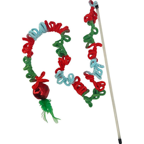 KONG Holiday Teaser Wand Cat Toy - Poudre Pet and Feed Supply